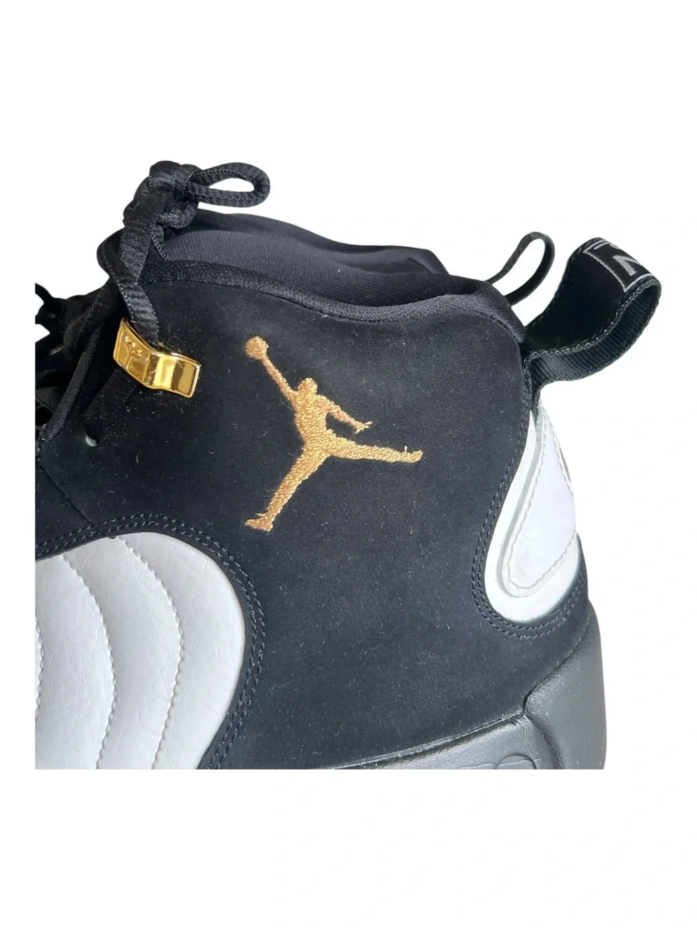 Jordan Pro Strong Black White Gold Sneaker DN3686-071 Men Size 10.5 High Top
